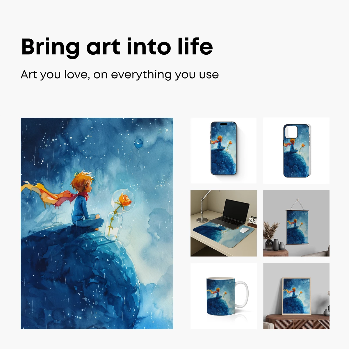 Little Prince's Cosmic Rose: A Surreal Odyssey - Image 2