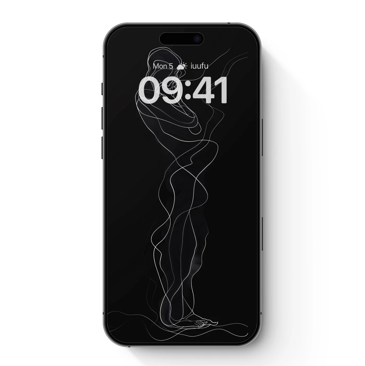 Ethereal Line Dance: Abstract Figure in Motion