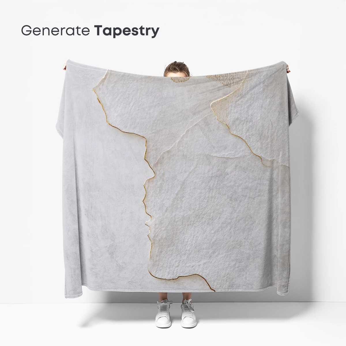 Golden Veins on Textured Canvas - Image 5