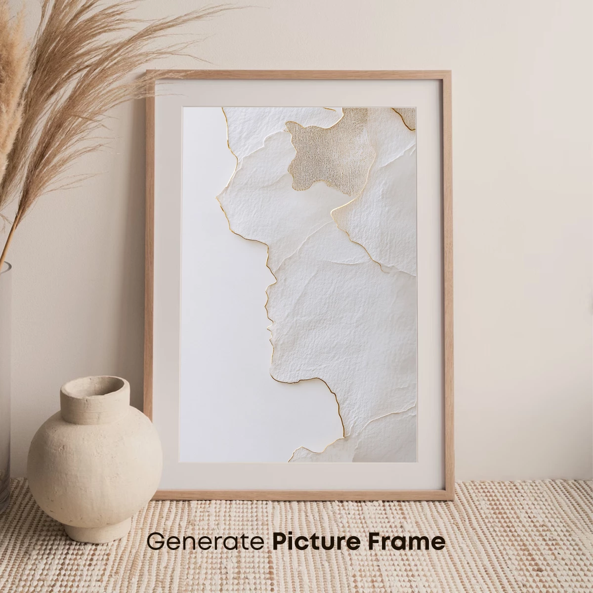 Golden Veins on Textured Canvas - Image 7