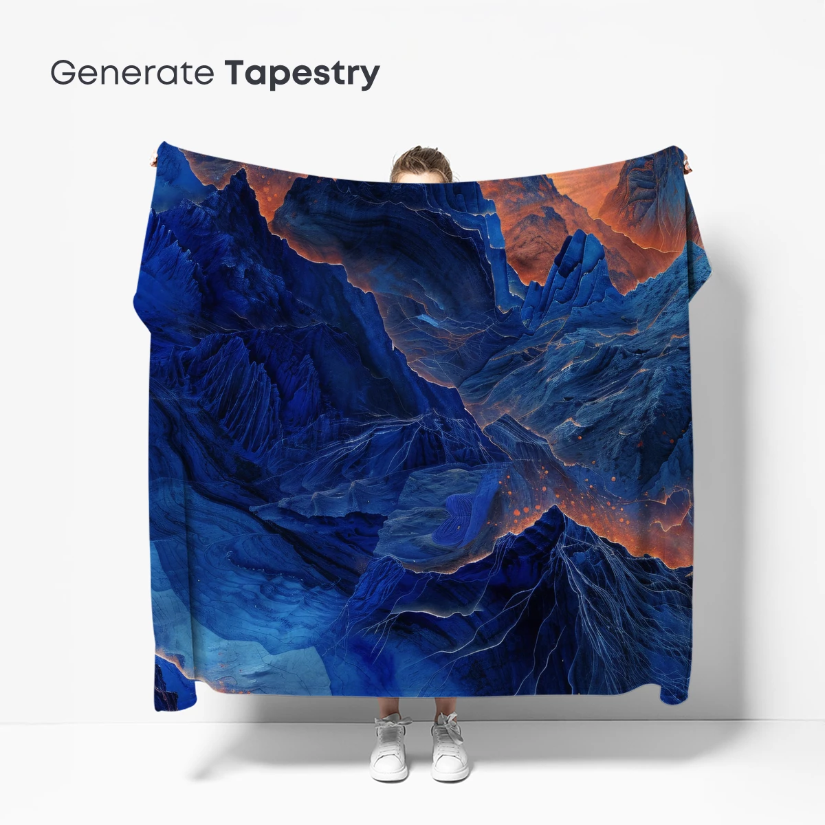 Ethereal Blue Peaks: A Fusion of Fire and Ice - Image 5