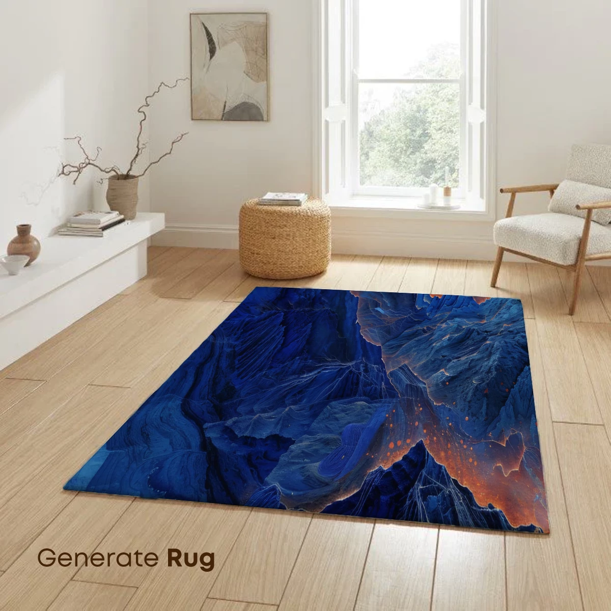 Ethereal Blue Peaks: A Fusion of Fire and Ice - Image 6