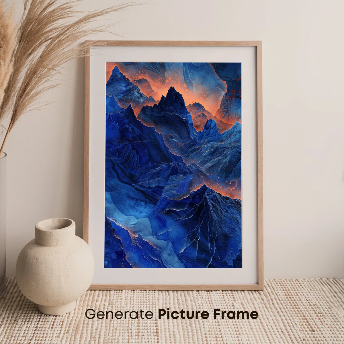 Ethereal Blue Peaks: A Fusion of Fire and Ice - Image 7