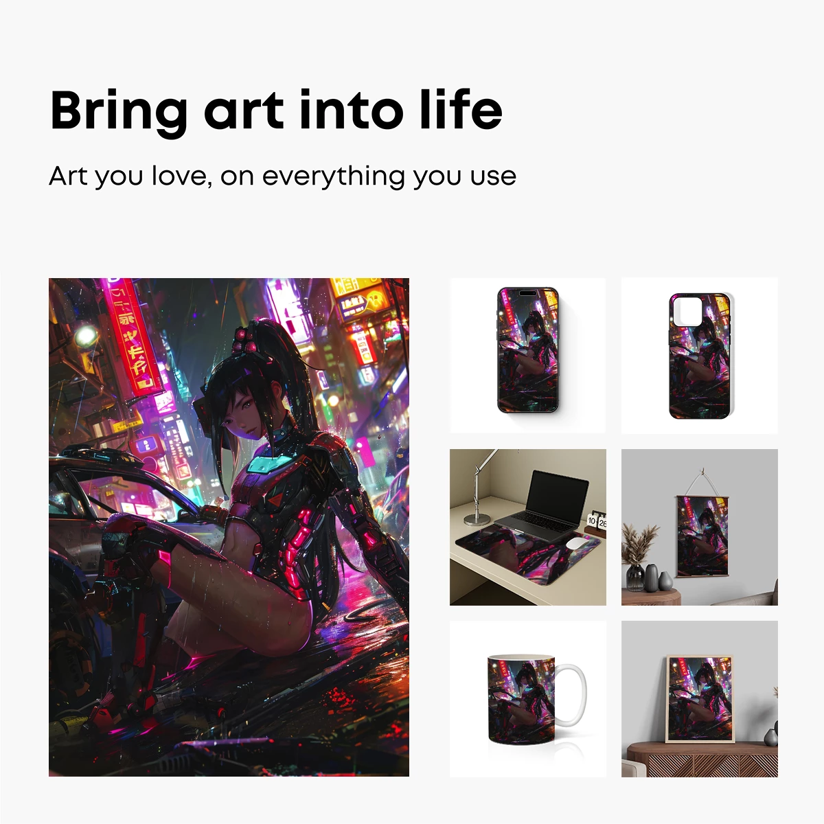 Cyberpunk Neon Warrior: Futuristic Urban Fantasy - Image 2