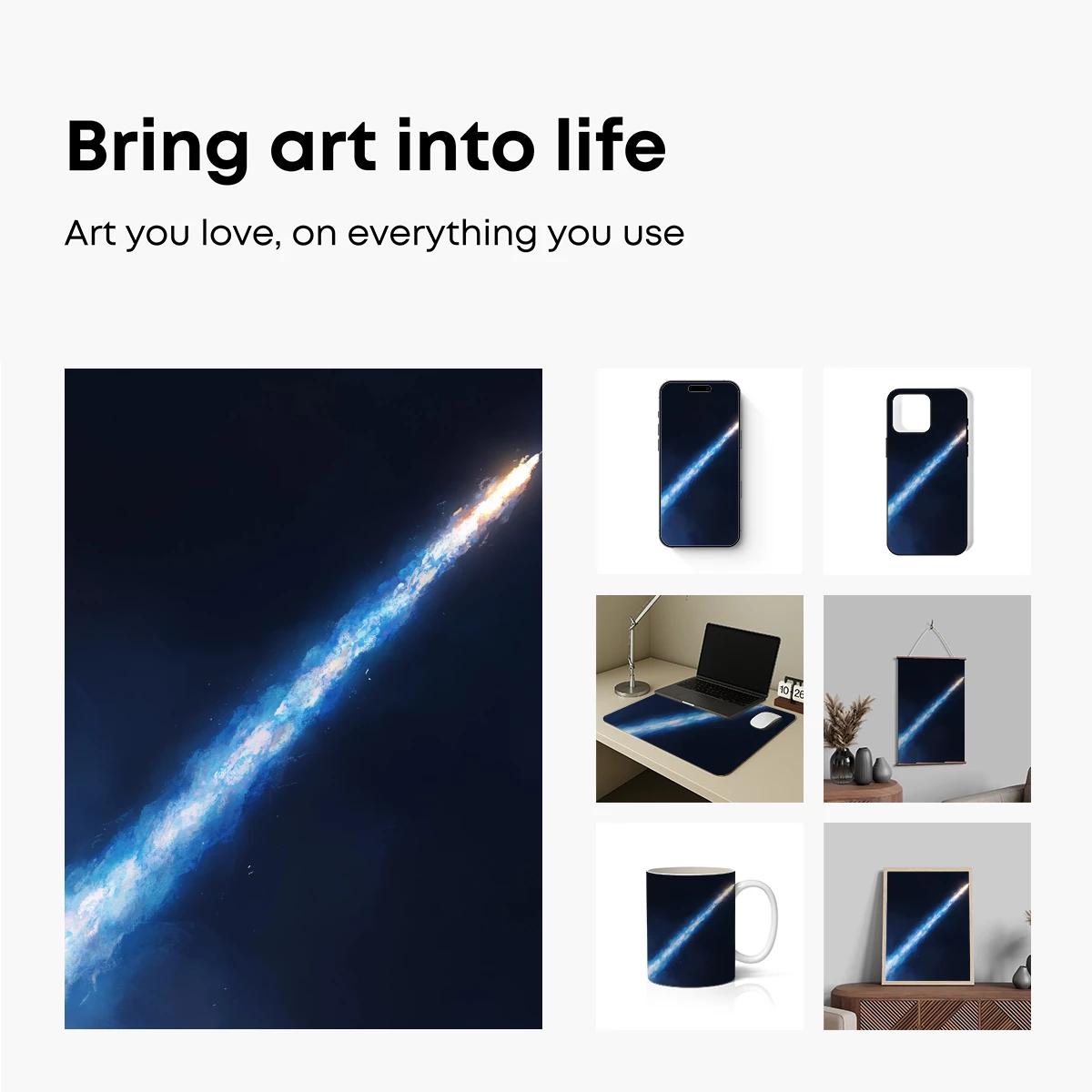 Cosmic Comet Trail: A Symphony of Light and Shadow