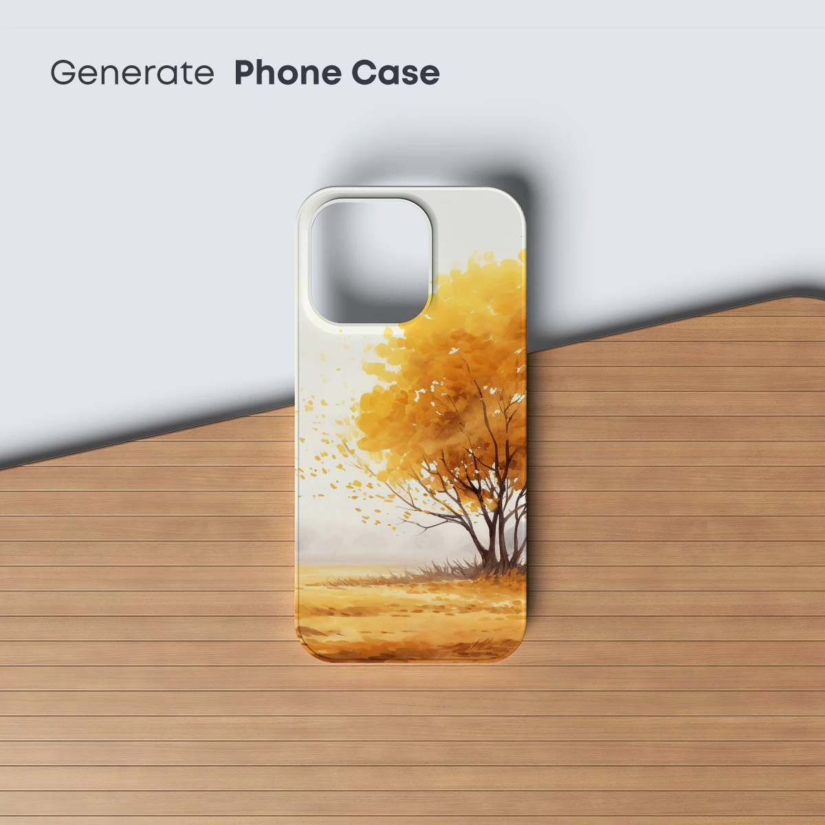 Autumn's Golden Embrace: A Whirling Tree Symphony - Image 3