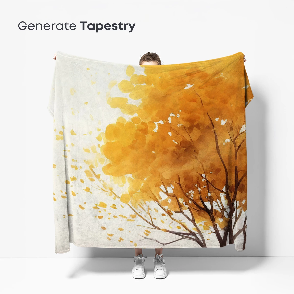 Autumn's Golden Embrace: A Whirling Tree Symphony - Image 5