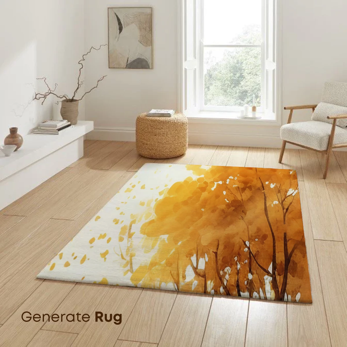 Autumn's Golden Embrace: A Whirling Tree Symphony - Image 6