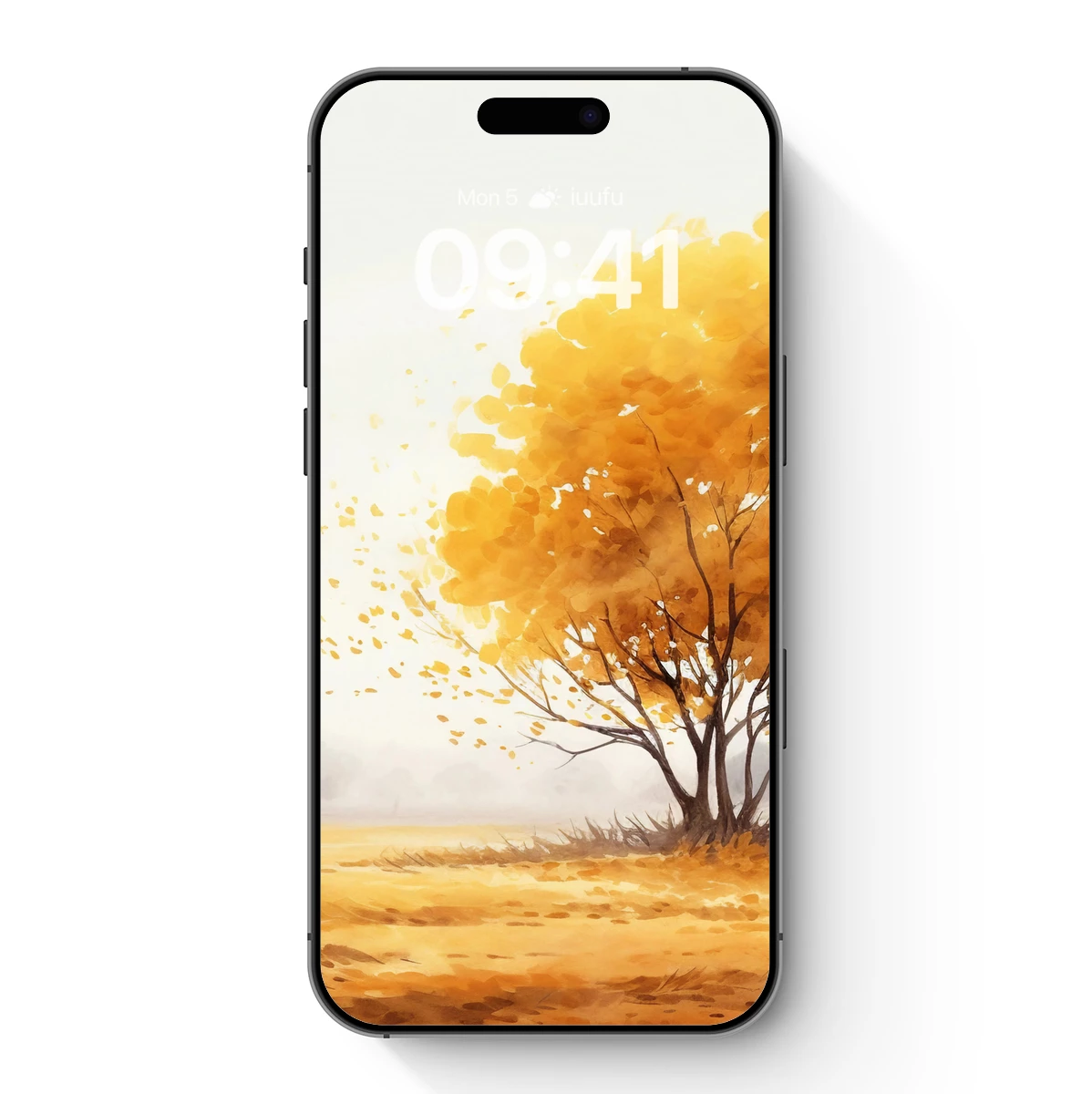 Autumn's Golden Embrace: A Whirling Tree Symphony