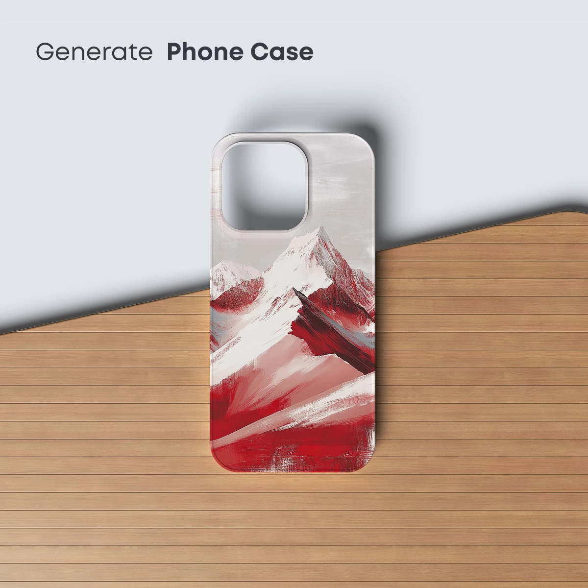 Crimson Peaks: Abstract Mountain Majesty - Image 3