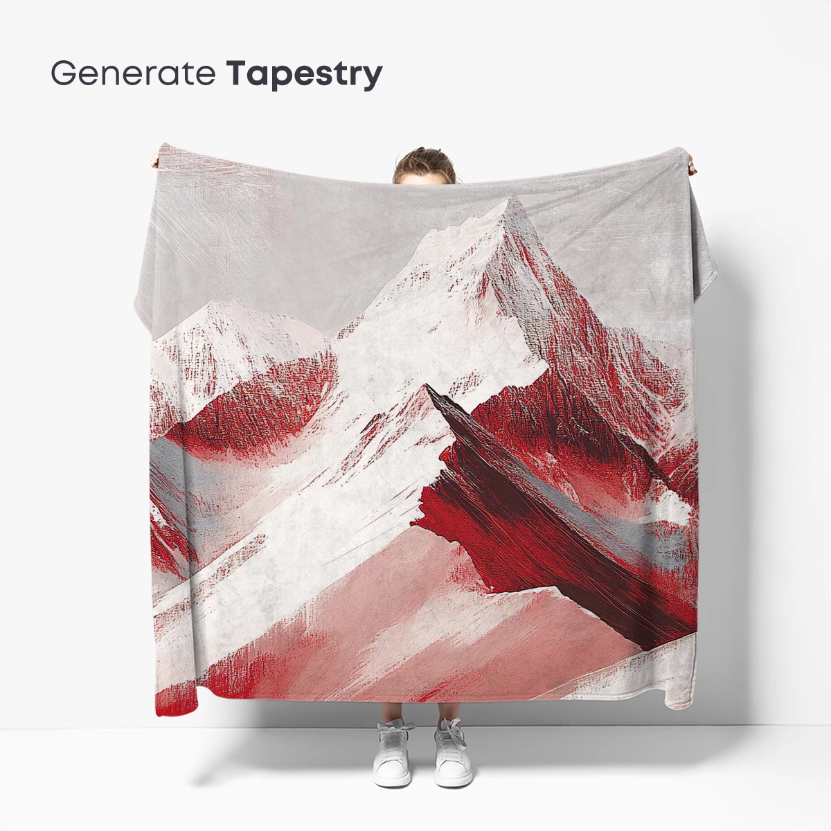 Crimson Peaks: Abstract Mountain Majesty - Image 5