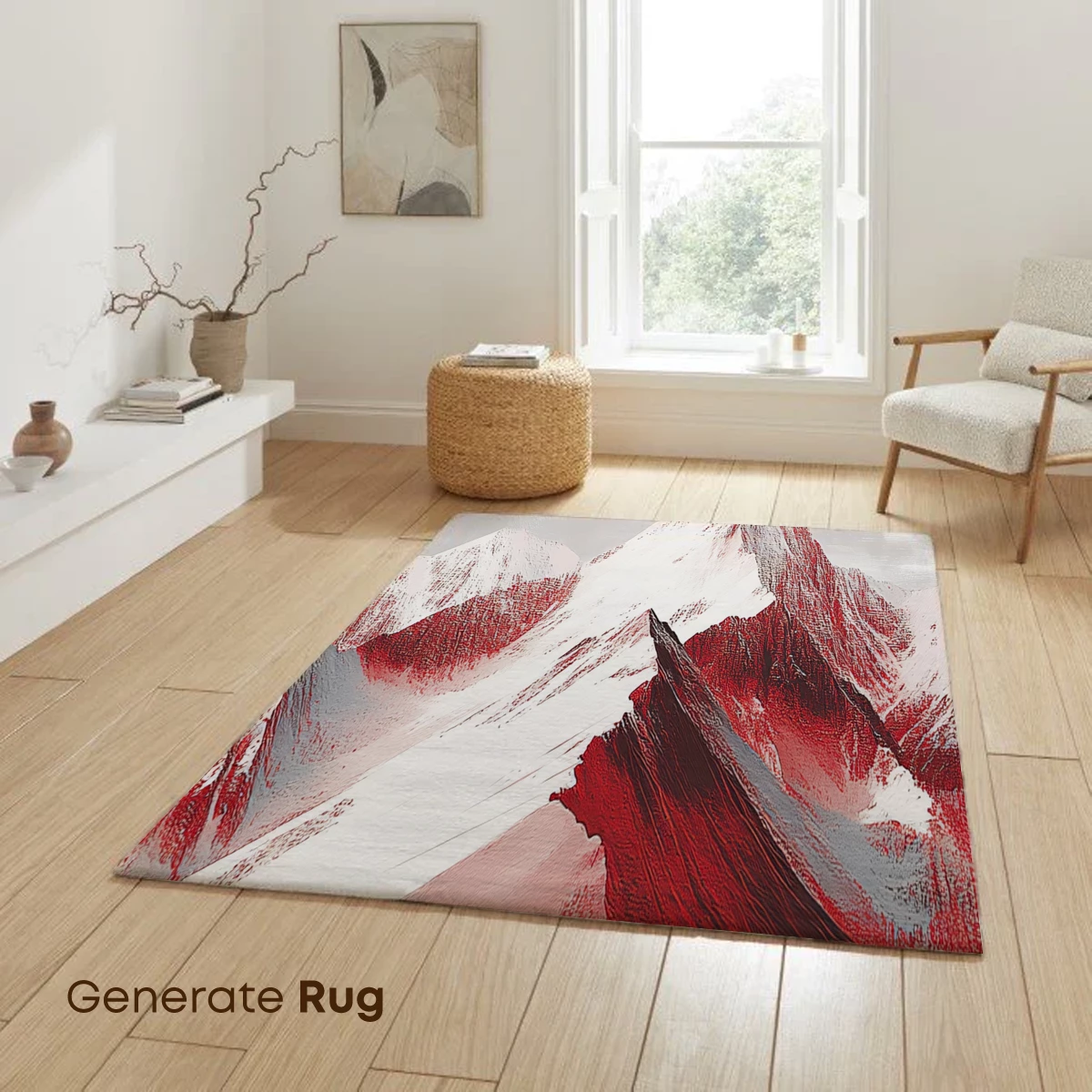 Crimson Peaks: Abstract Mountain Majesty - Image 6