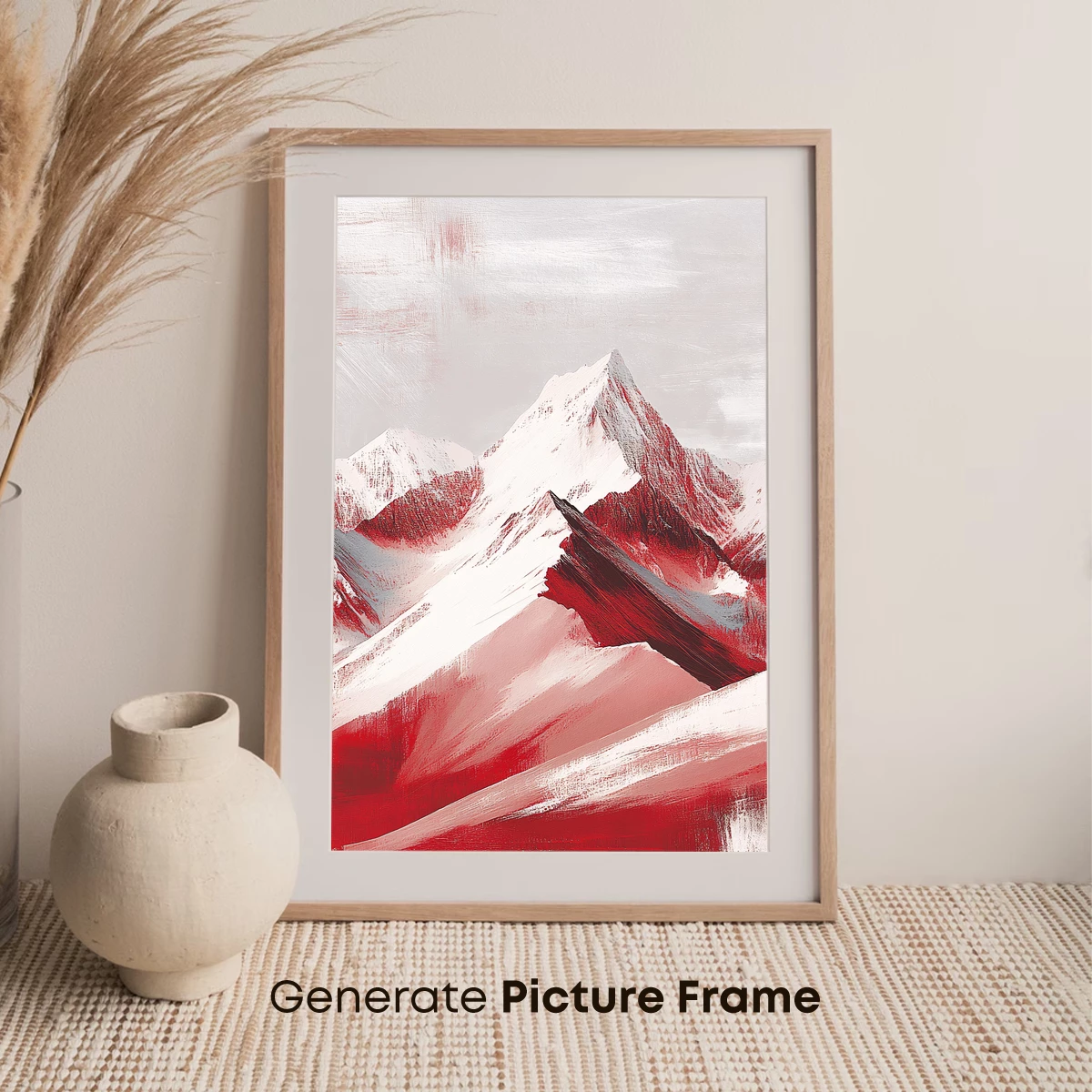 Crimson Peaks: Abstract Mountain Majesty - Image 7