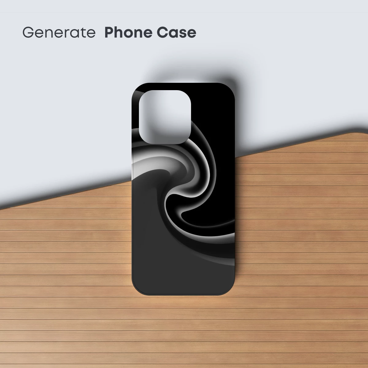 Elegant Monochrome Swirl: Abstract Fluidity - Image 3