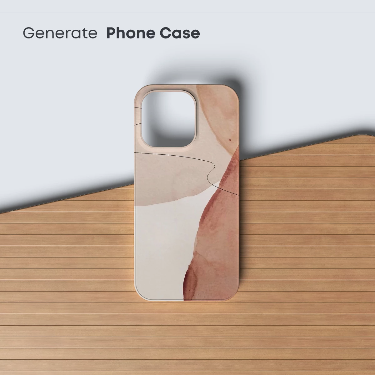 Abstract Watercolor Flow: Minimalist Curves and Blush Tones - Image 3