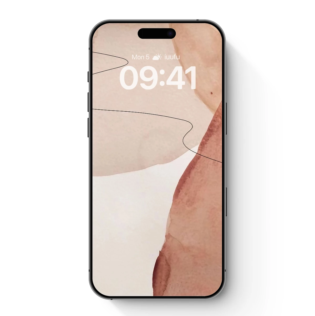 Abstract Watercolor Flow: Minimalist Curves and Blush Tones