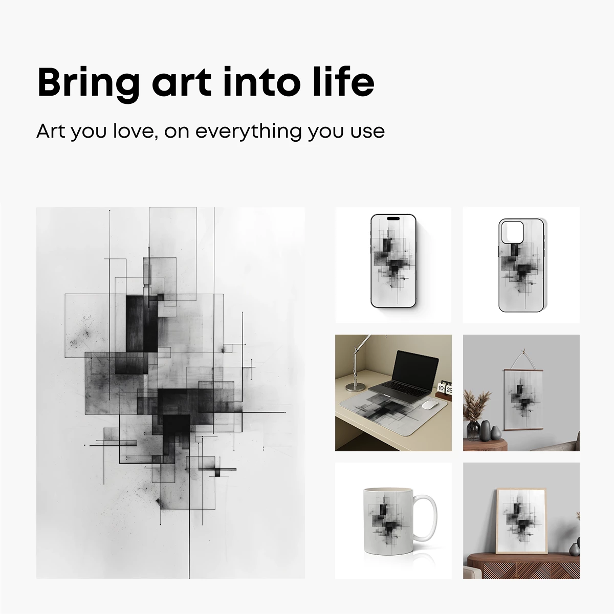 Geometric Shadows: A Study in Monochrome Depth - Image 2