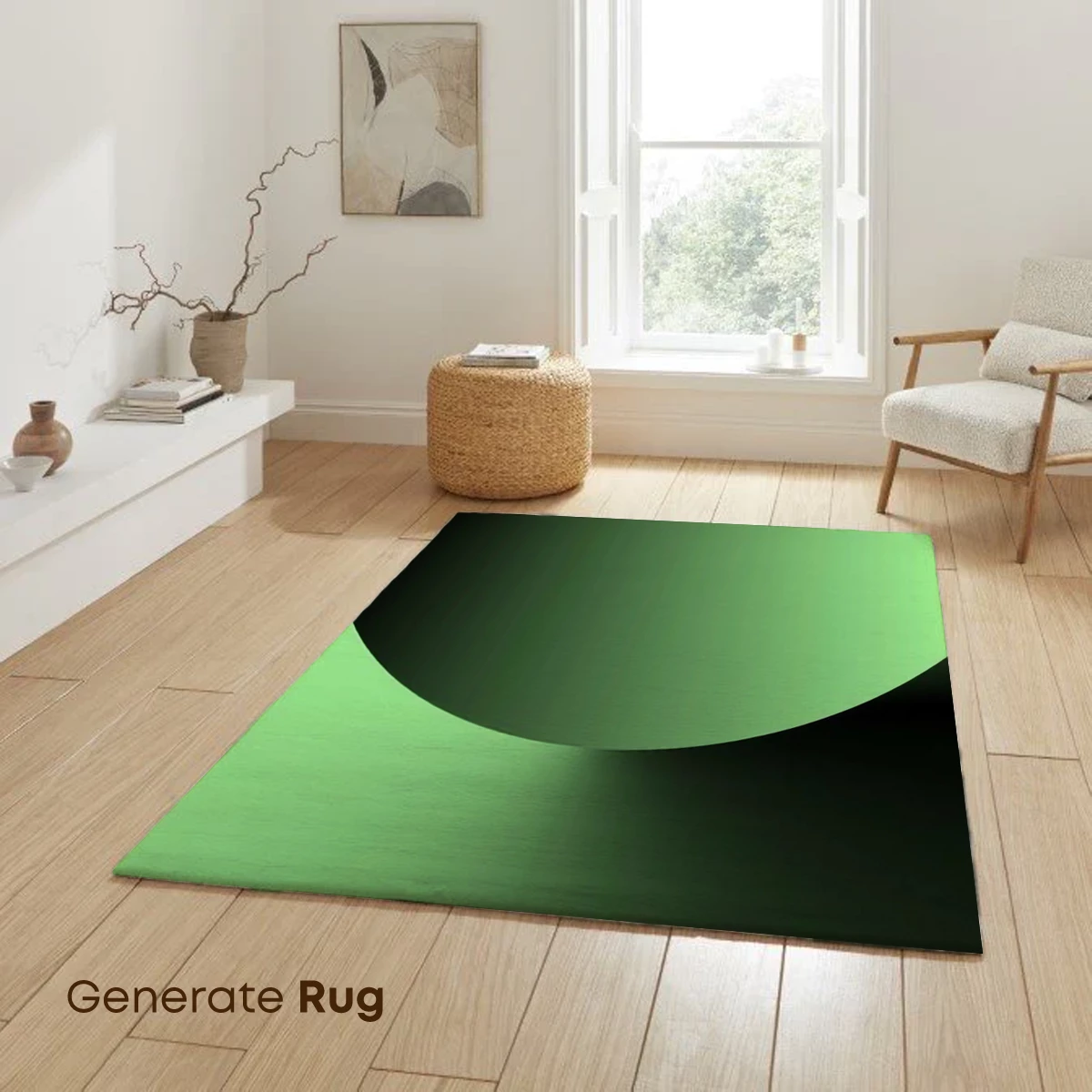 Eclipse of Serenity: Green Gradient Harmony - Image 6