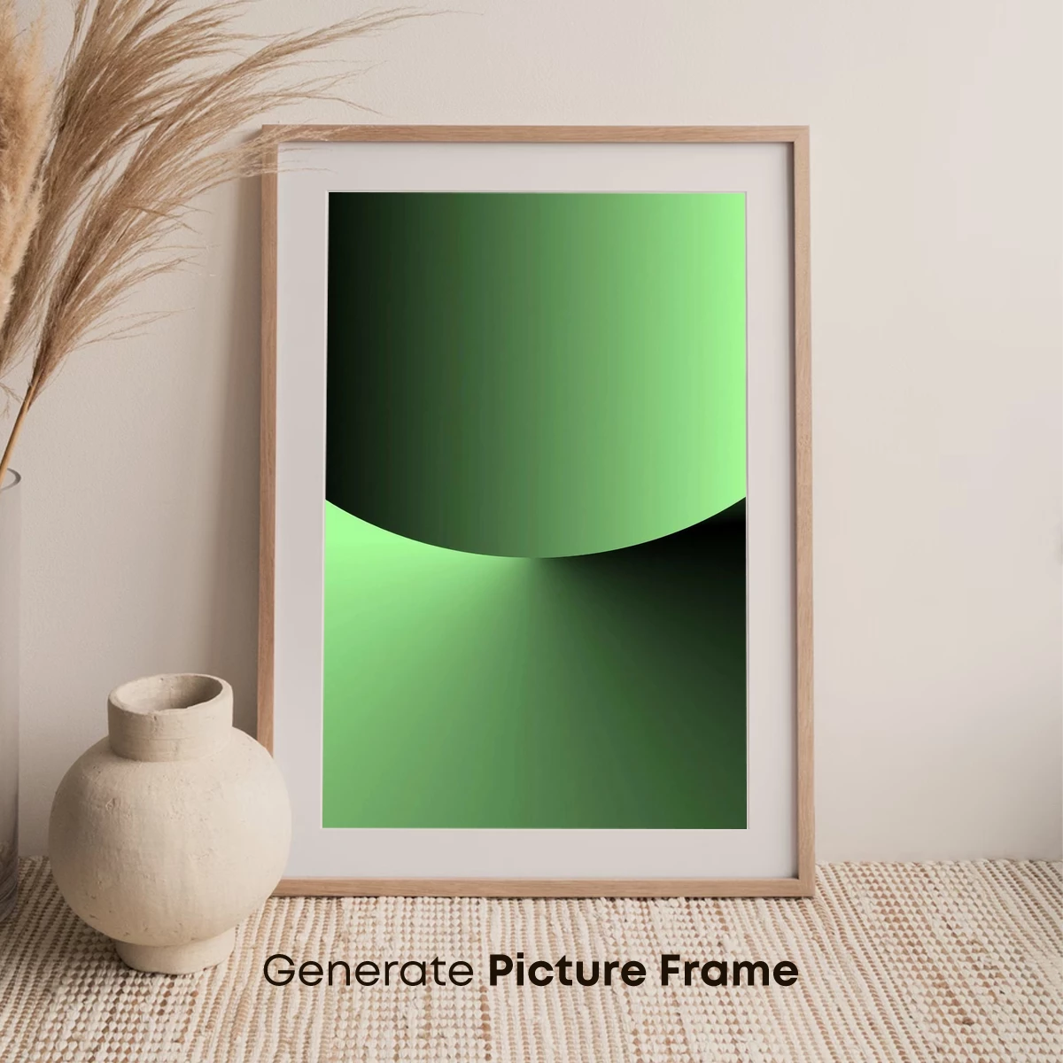 Eclipse of Serenity: Green Gradient Harmony - Image 7