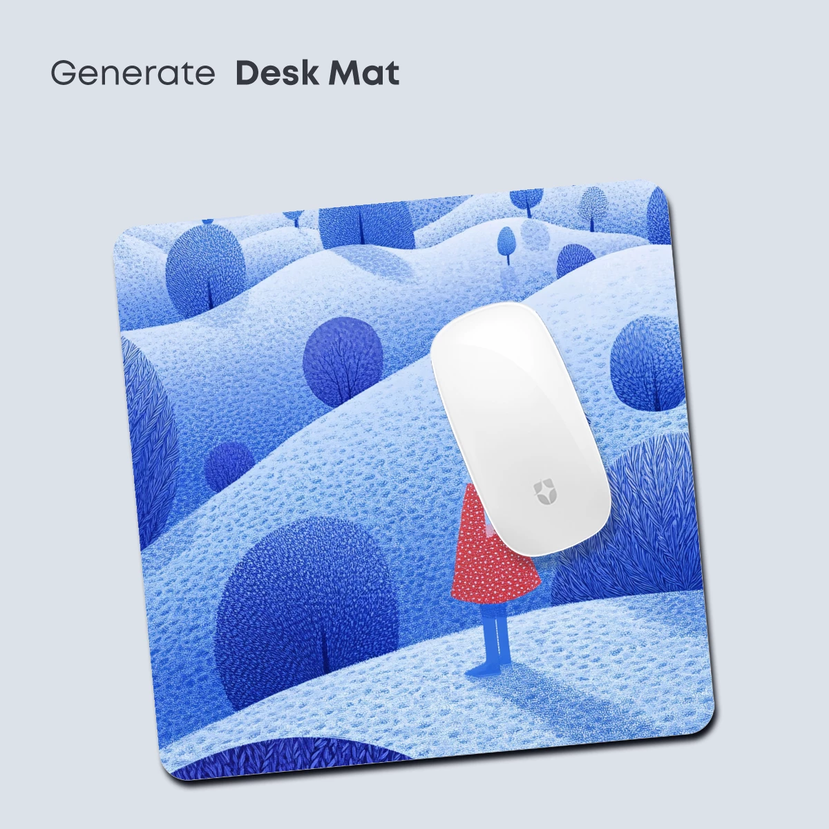 Blue Serenity: A Lone Figure in a Winter Wonderland - Image 4