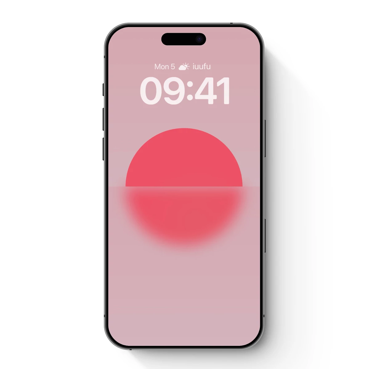 Eclipse of Serenity: Minimalist Red Disc