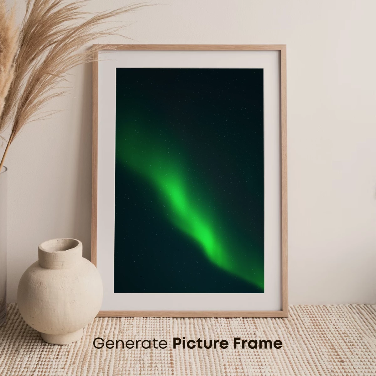 Aurora's Green Ribbon in the Starlit Sky - Image 7