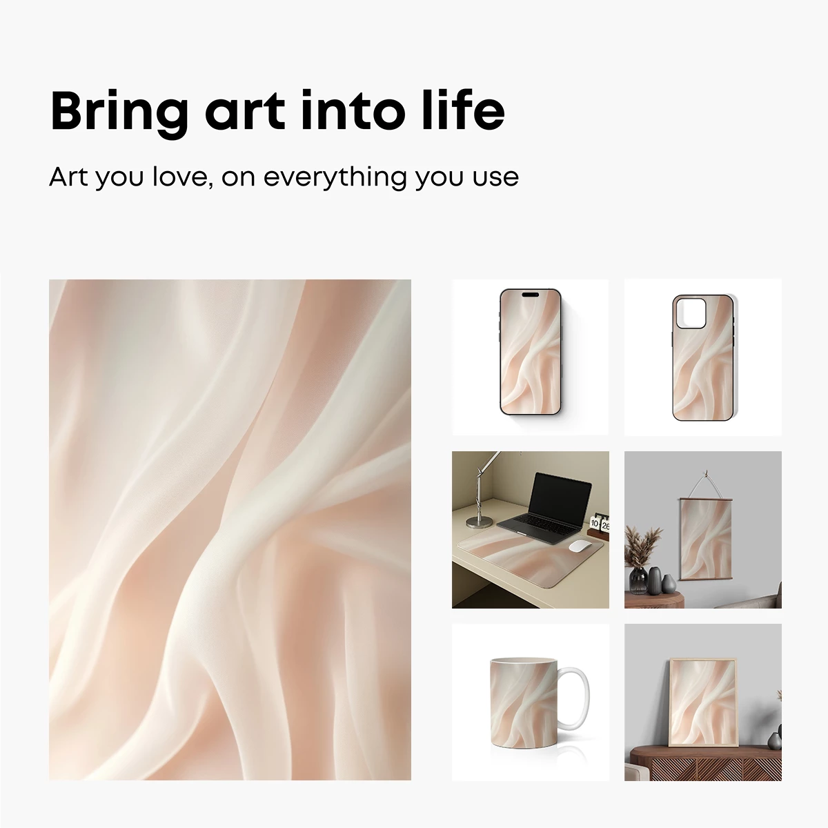 Ethereal Silk Drapes: Soft Waves of Serenity - Image 2