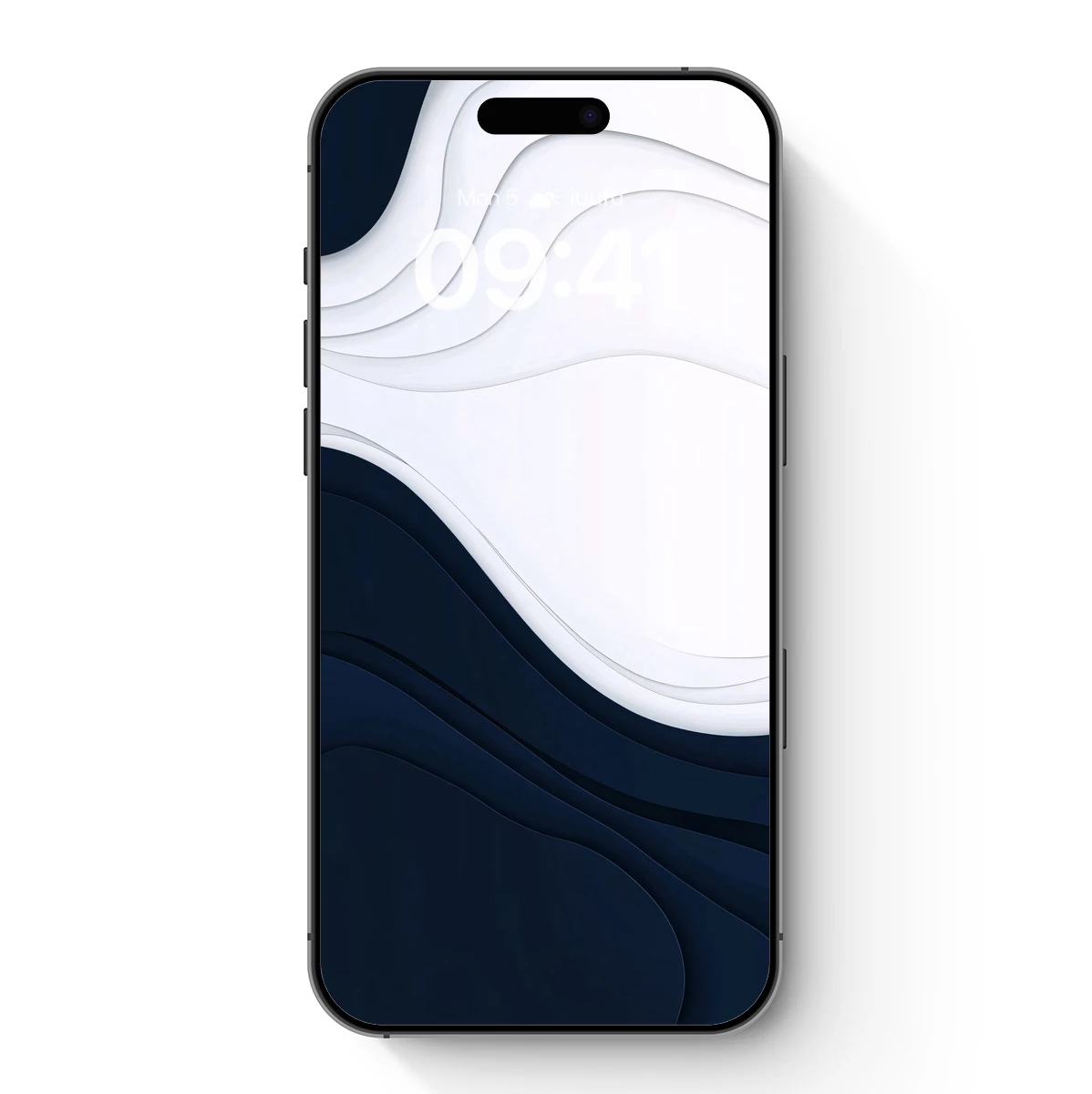 Elegant Wave Symphony in Navy and White