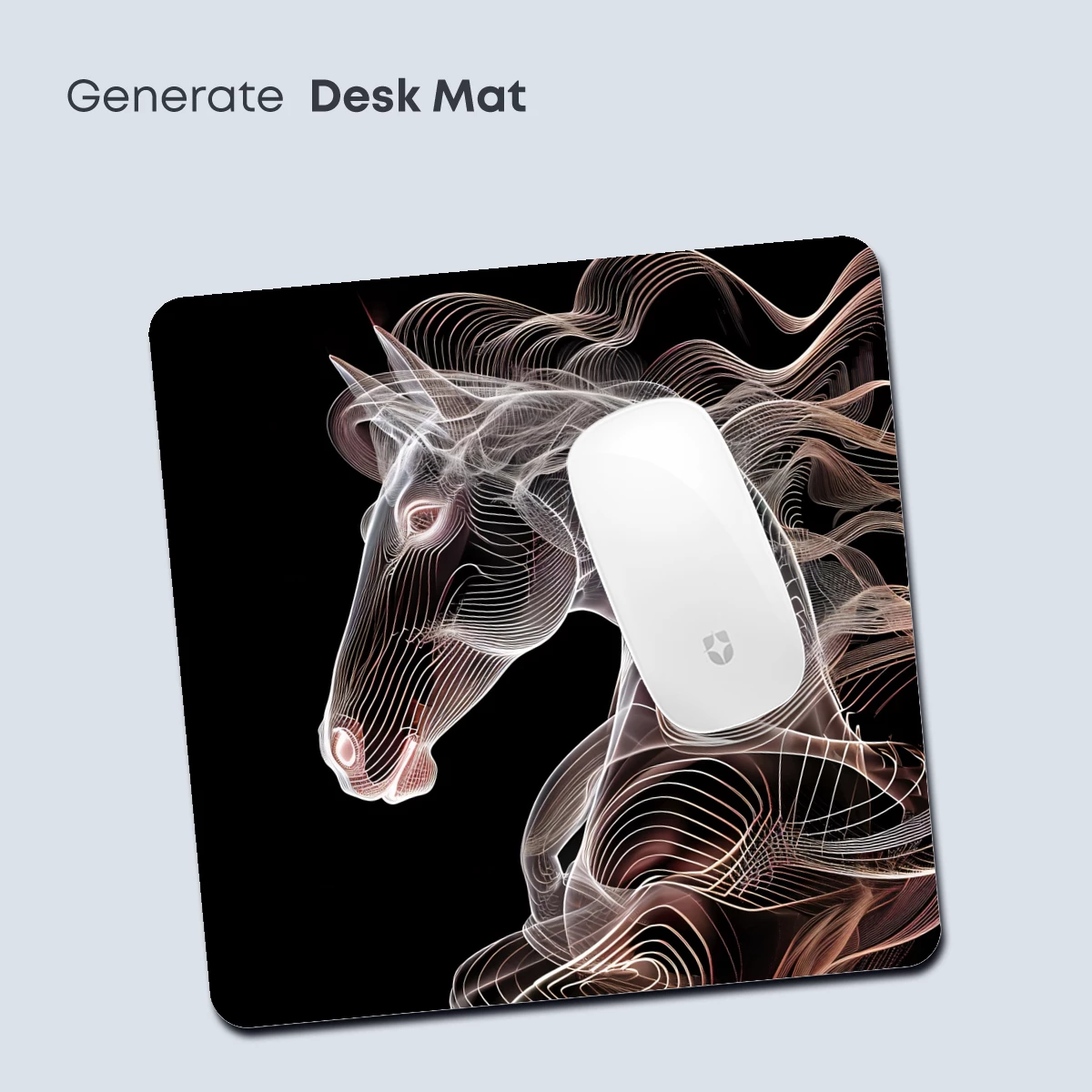 Ethereal Equine: Wavy Line Art Sculpture - Image 4