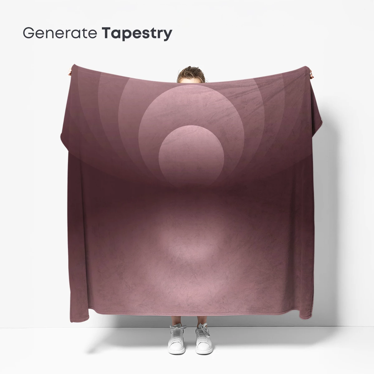 Echoes of Serenity: Concentric Circles in Soft Pink - Image 5