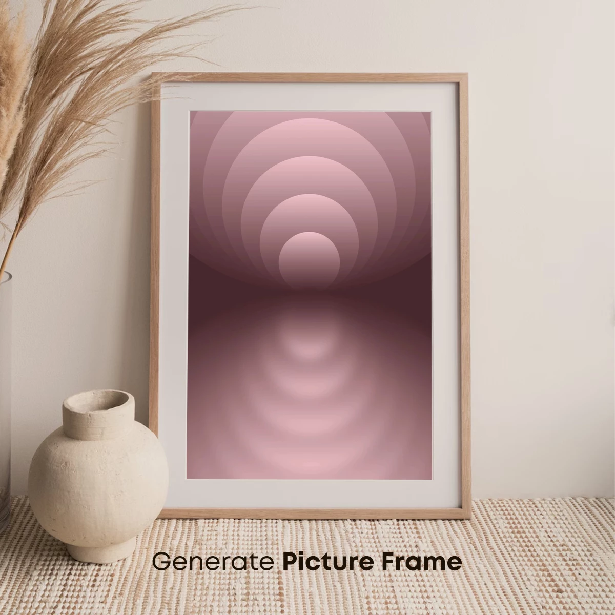 Echoes of Serenity: Concentric Circles in Soft Pink - Image 7