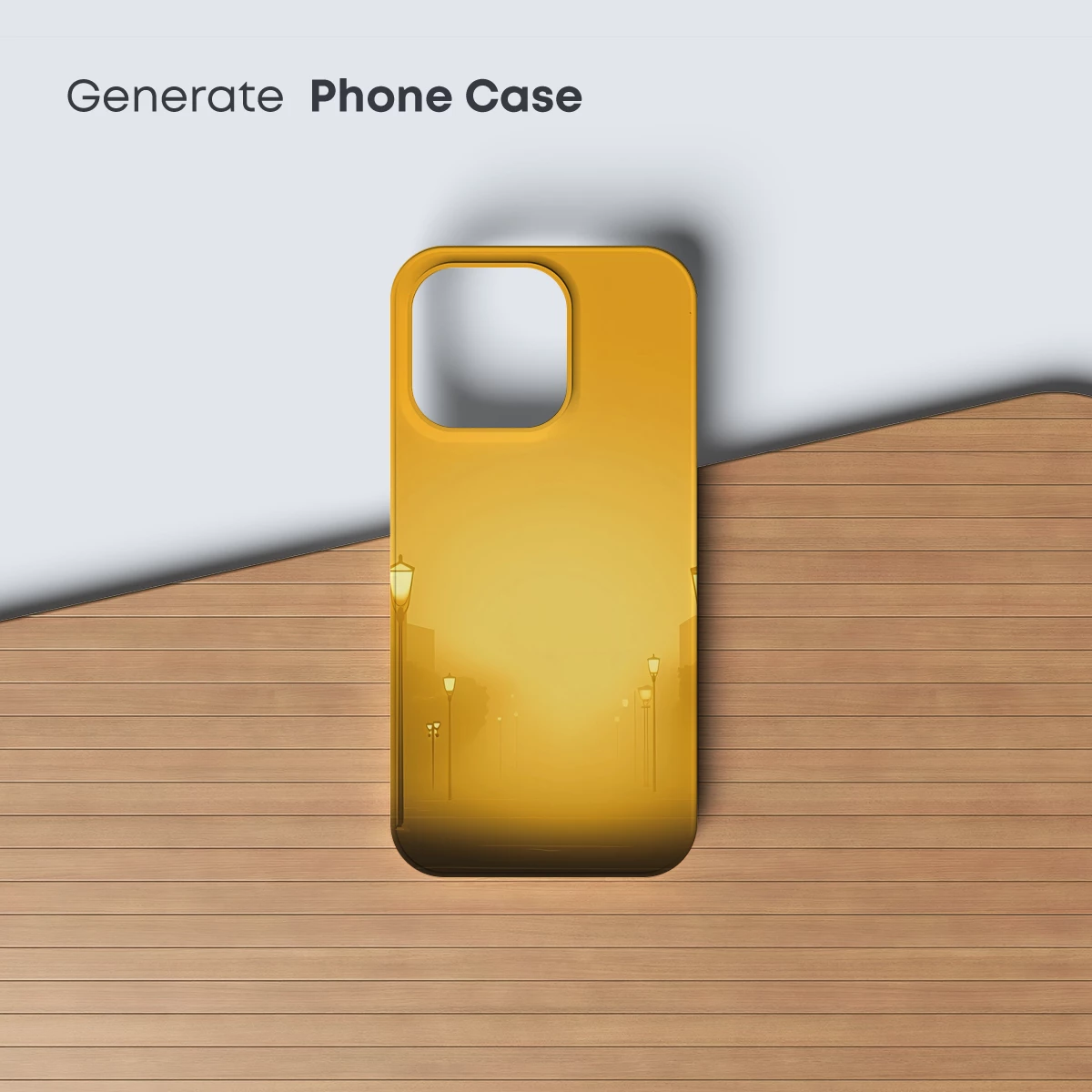 Golden Haze: Street Lamps in Misty Dawn - Image 3