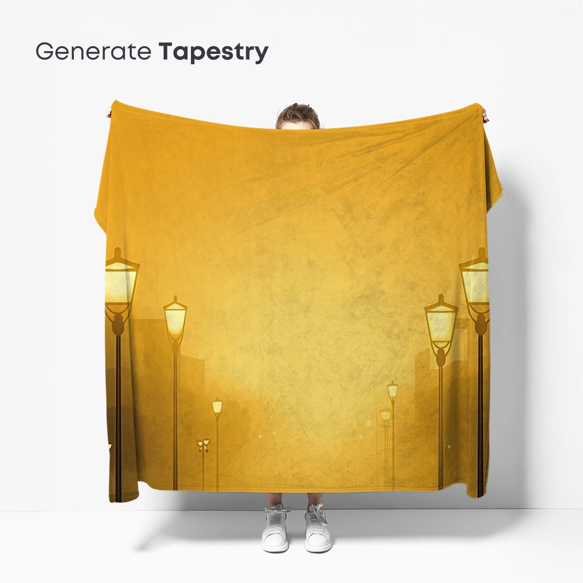 Golden Haze: Street Lamps in Misty Dawn - Image 5