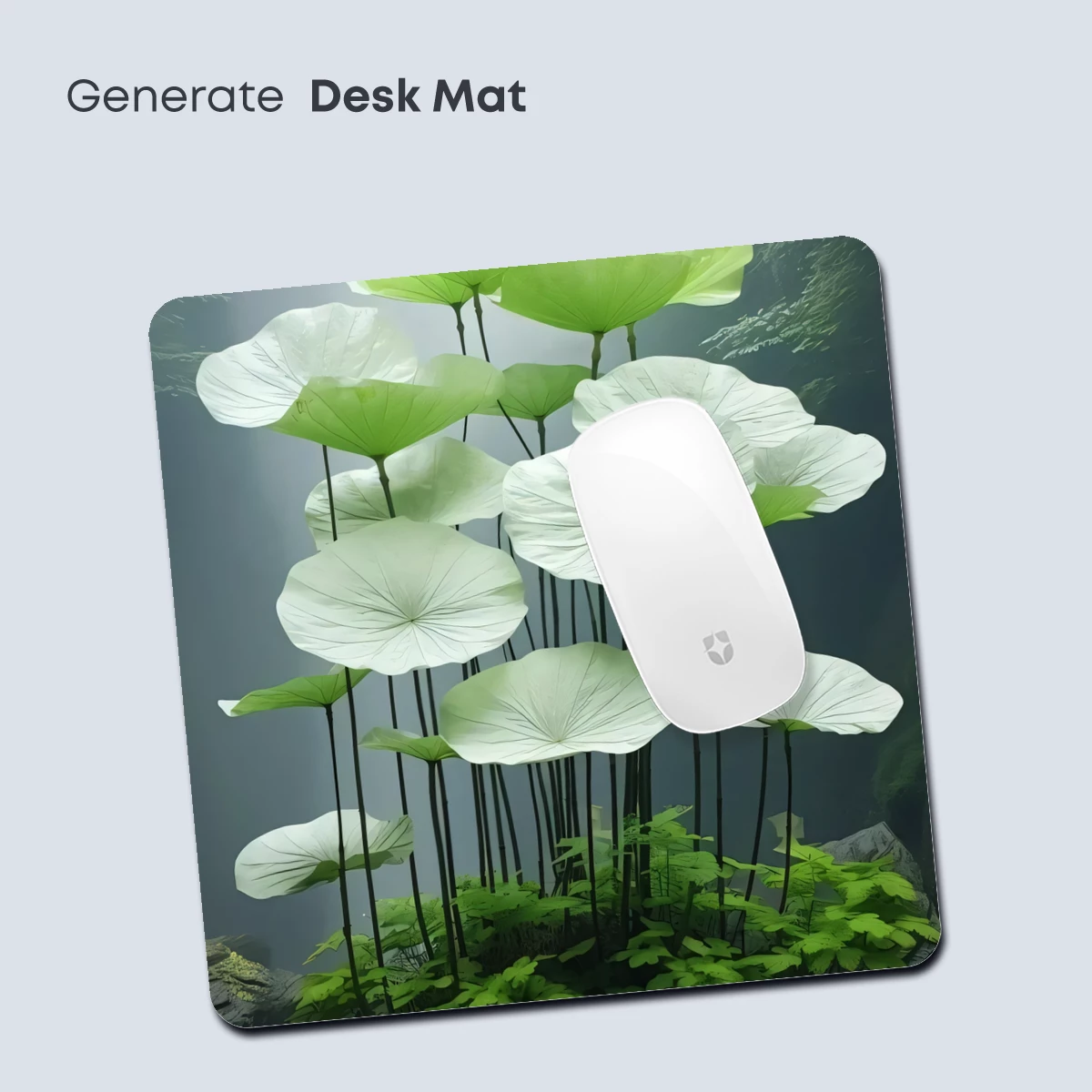 Ethereal Lotus Grove: Misty Waterfall Harmony - Image 4