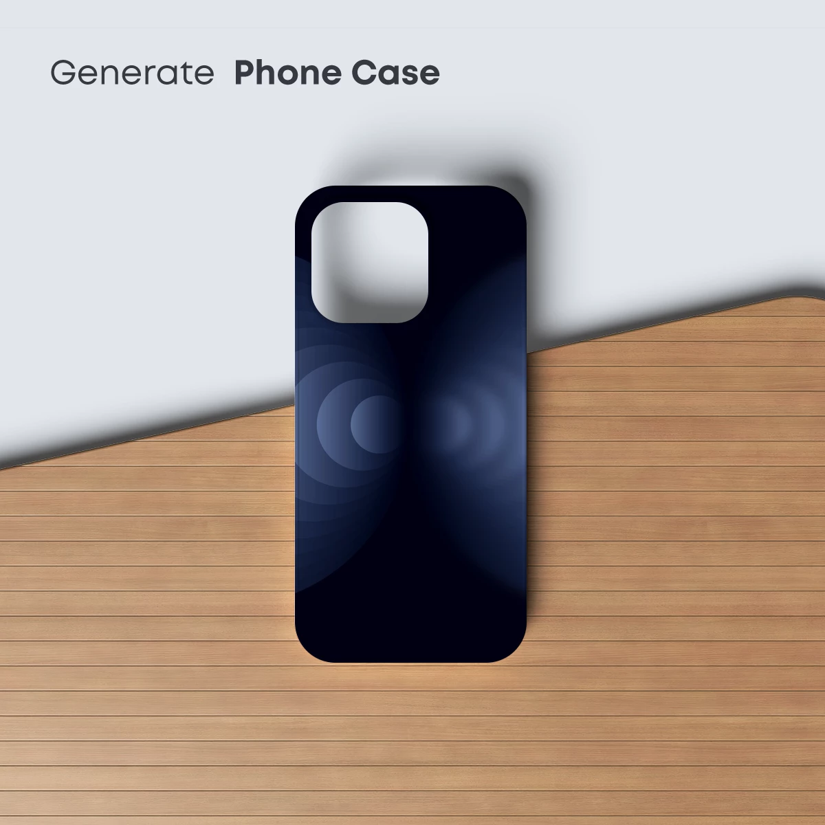 Eclipse of Serenity: Abstract Circles in Midnight Blue - Image 3