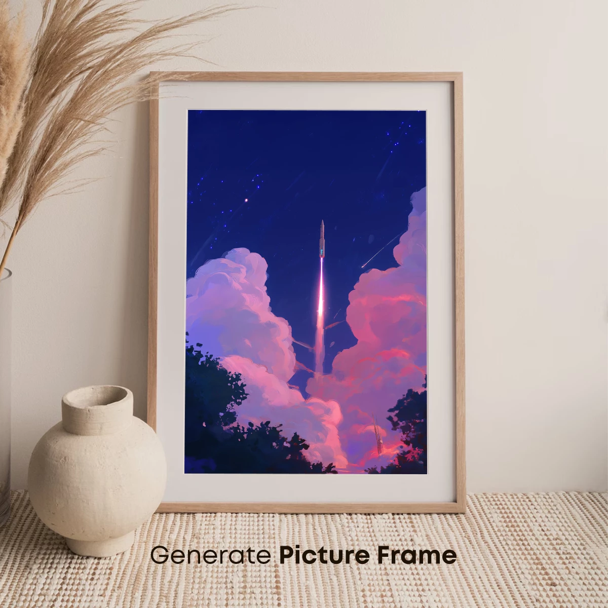 Cosmic Ascent: Dreamy Rocket Launch - Image 7