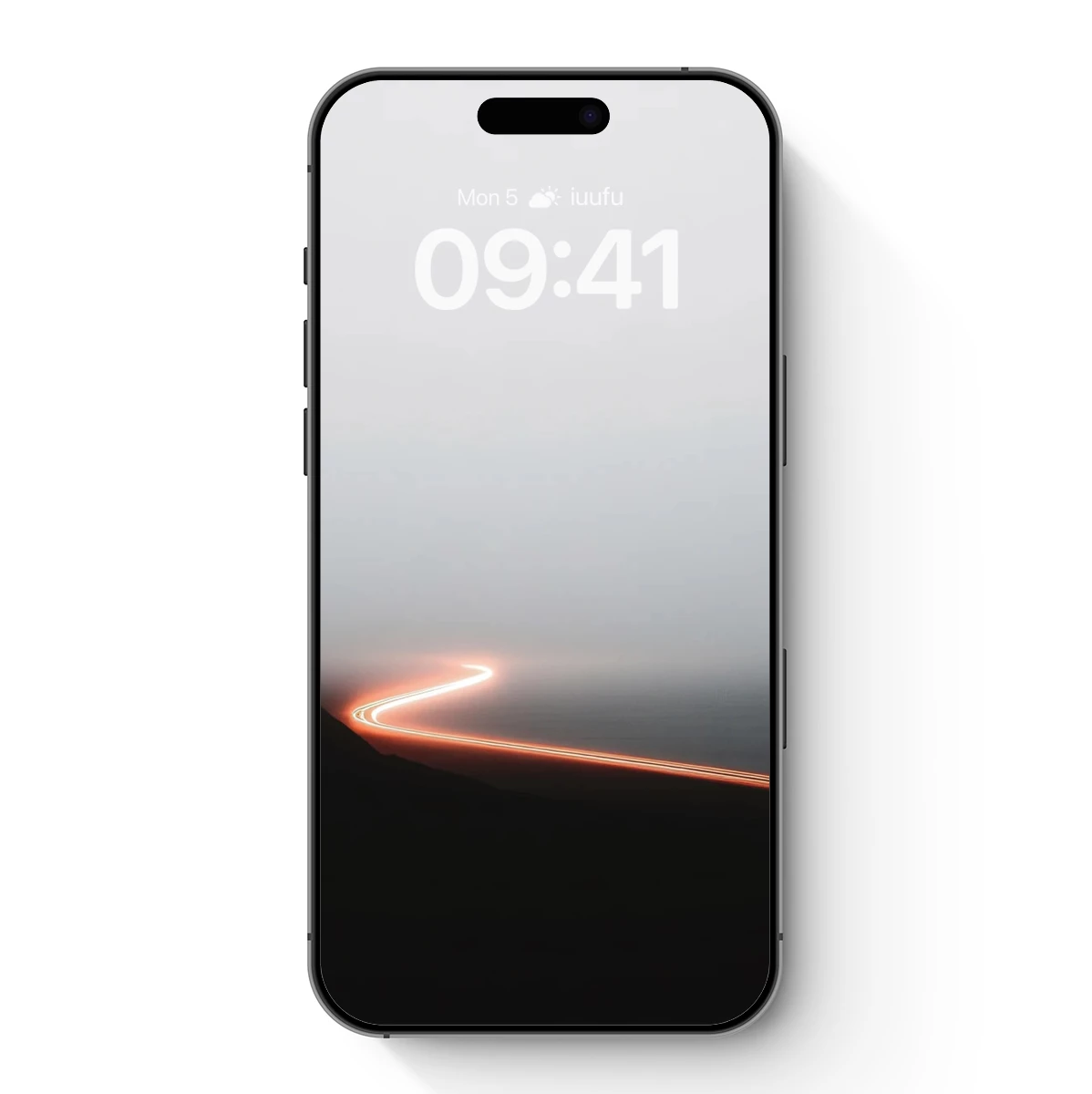 Foggy Highway Glow: Light Trails in Mist