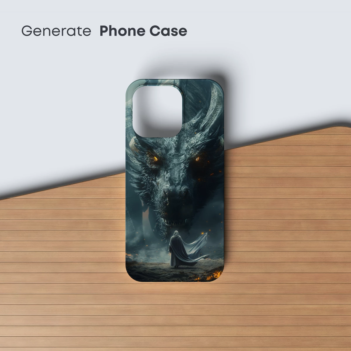 Epic Dragon Confrontation: Cloaked Figure Meets Mythical Beast - Image 3