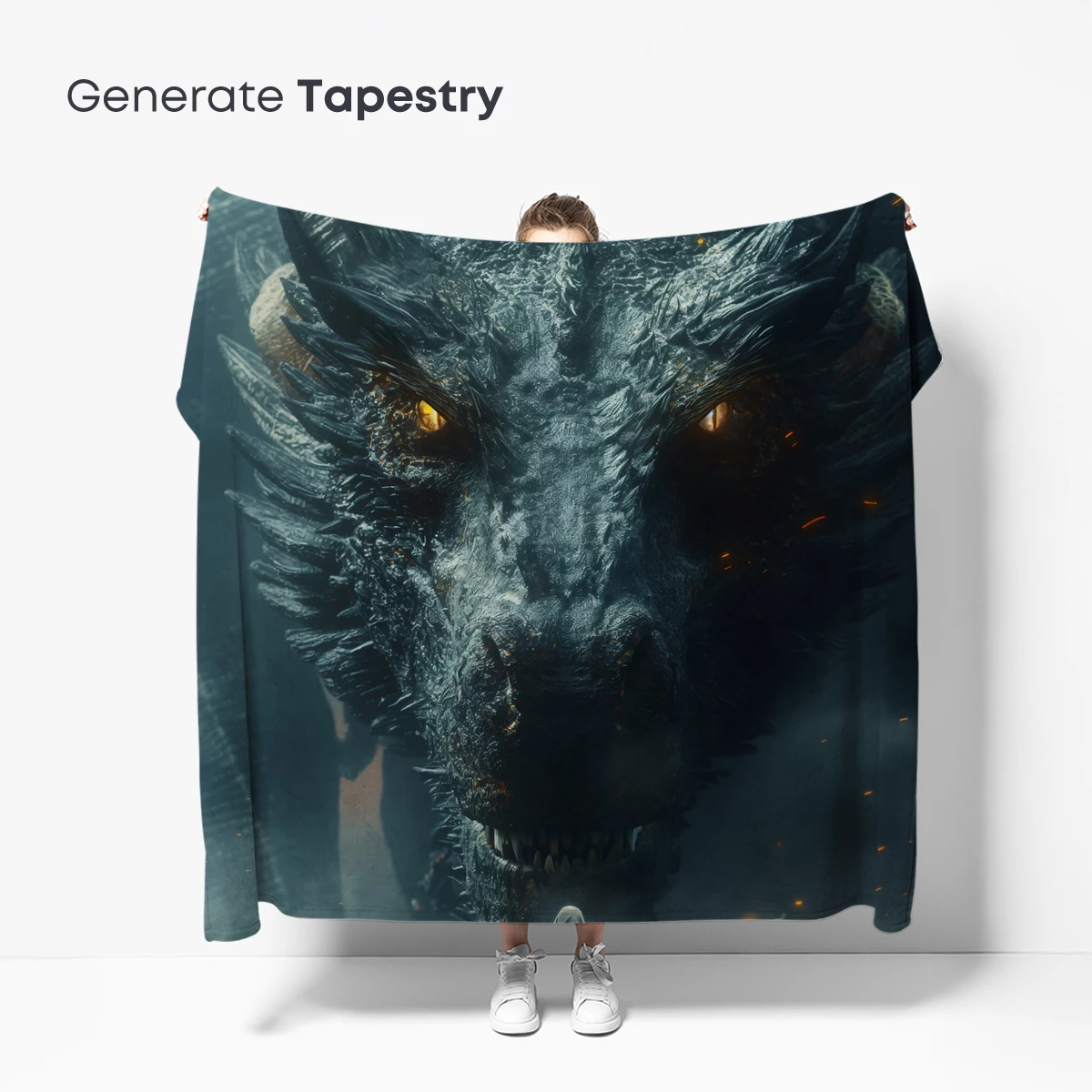 Epic Dragon Confrontation: Cloaked Figure Meets Mythical Beast - Image 5