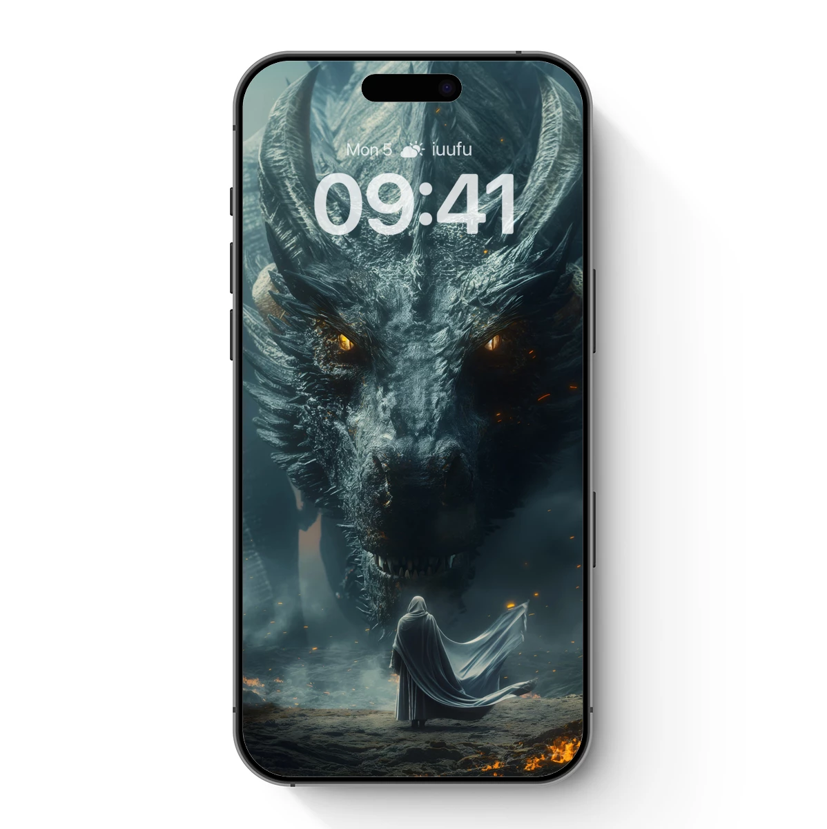 Epic Dragon Confrontation: Cloaked Figure Meets Mythical Beast