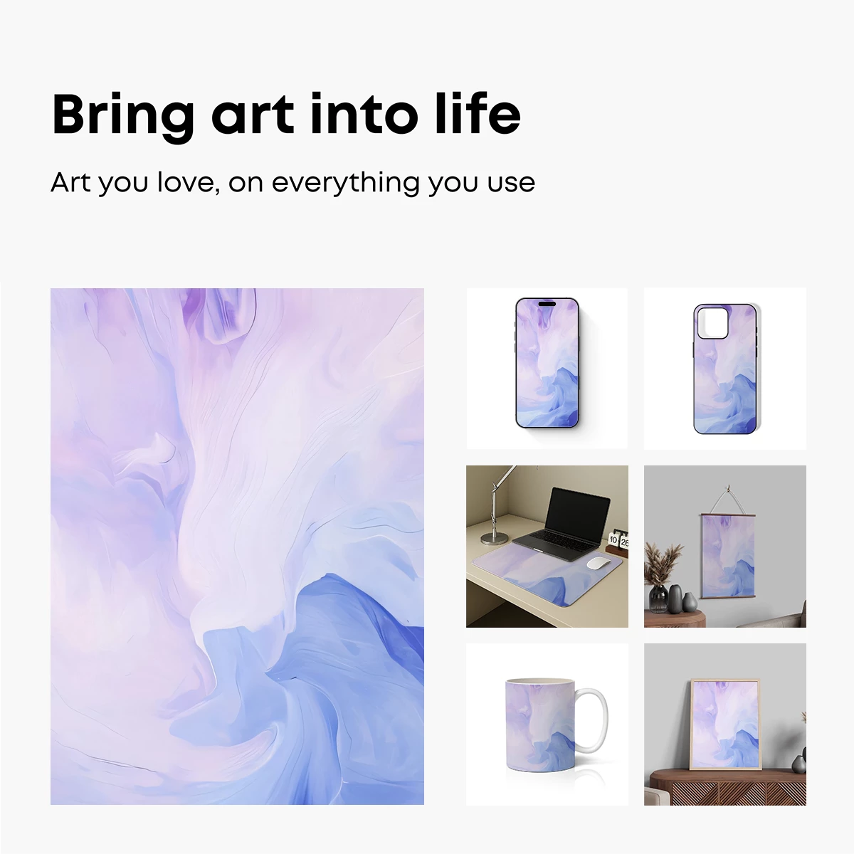 Ethereal Mist Dance: Abstract Flow in Pastel Hues - Image 2