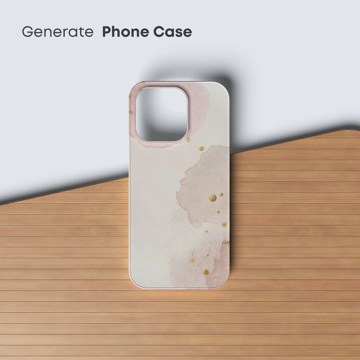 Golden Flecks on Blush Watercolor - Image 3