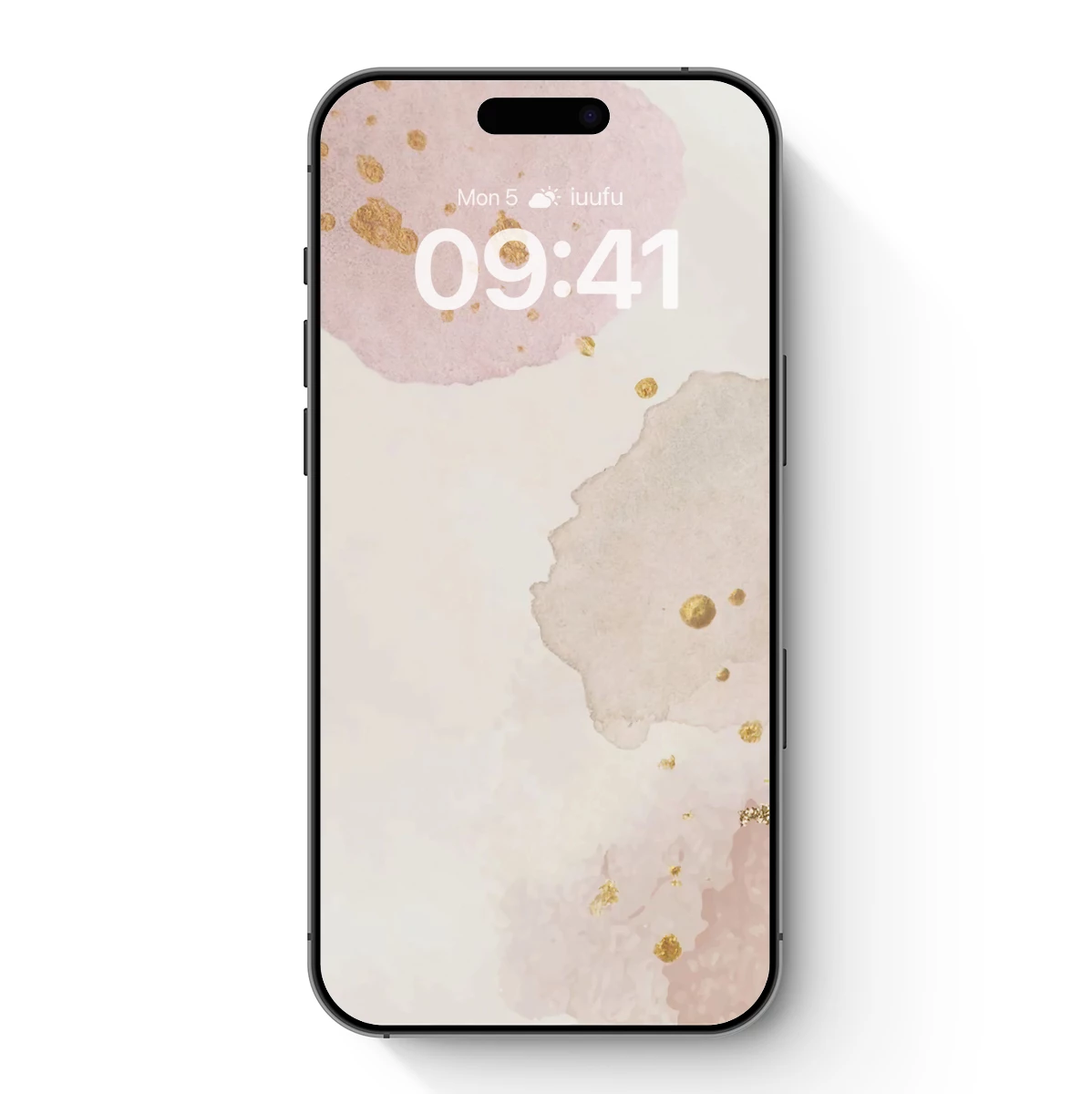 Golden Flecks on Blush Watercolor