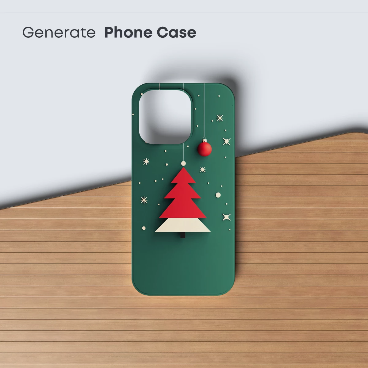 Geometric Christmas: Festive Red and Green Harmony - Image 3