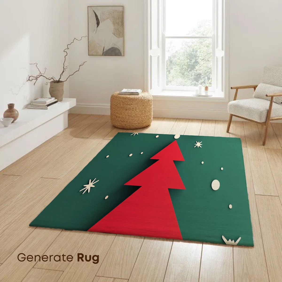 Geometric Christmas: Festive Red and Green Harmony - Image 6