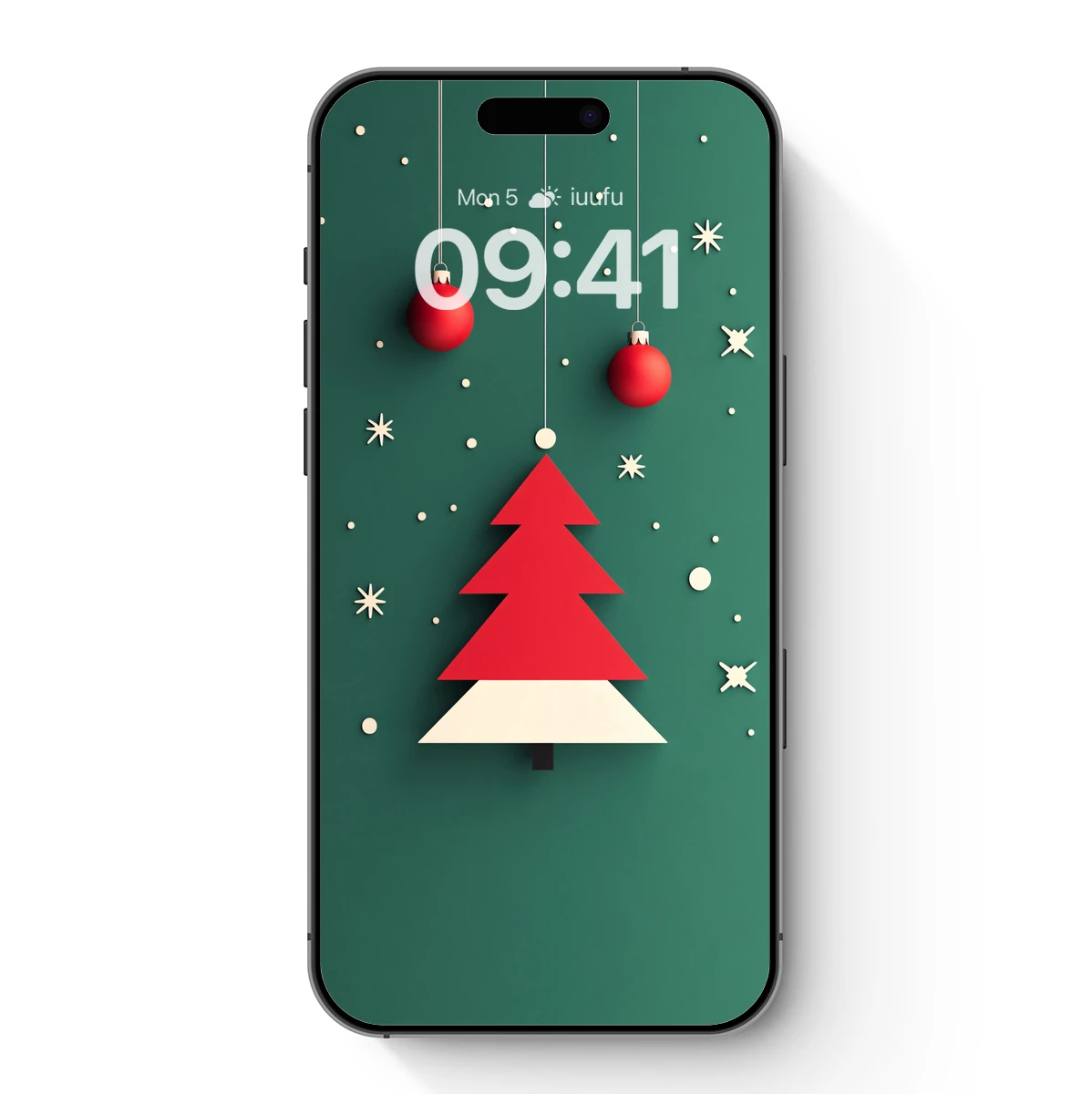 Geometric Christmas: Festive Red and Green Harmony