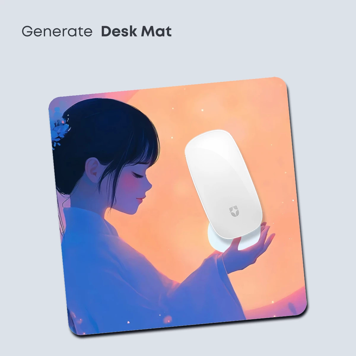 Luminous Moonlit Embrace: Ethereal Rabbit and Serene Woman - Image 4