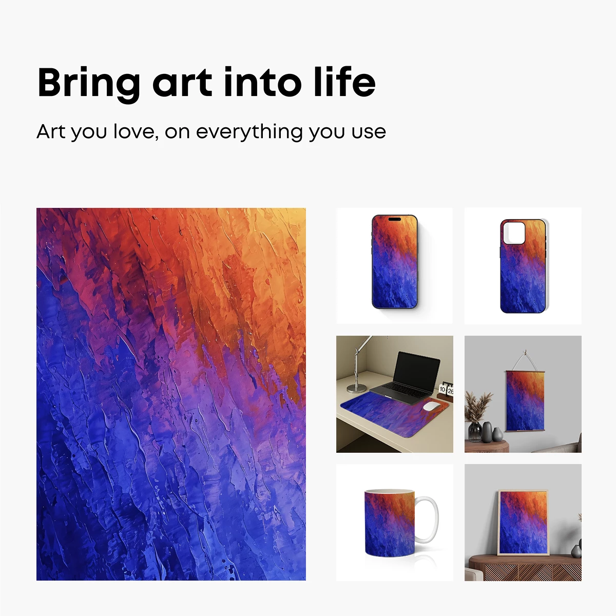 Abstract Fusion: Fire and Ice Palette - Image 2