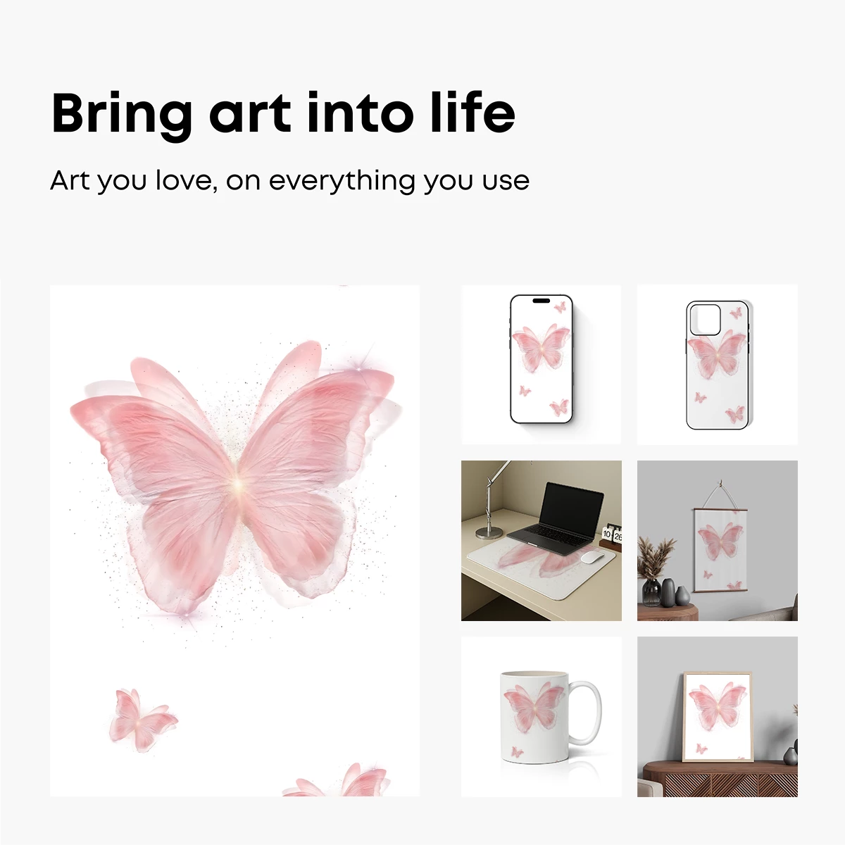 Ethereal Pink Butterflies in Flight - Image 2