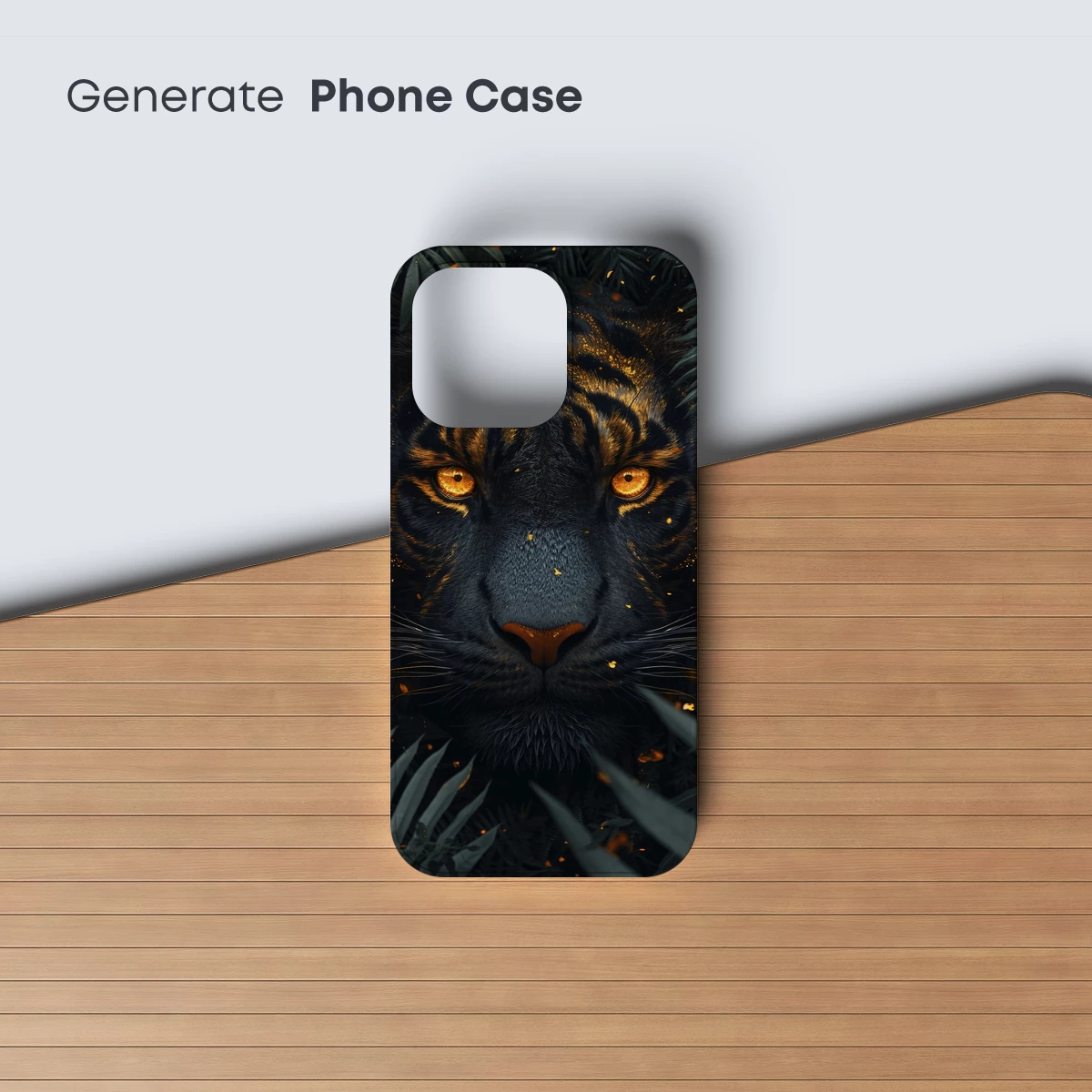 Golden-Eyed Tiger in Midnight Jungle - Image 3